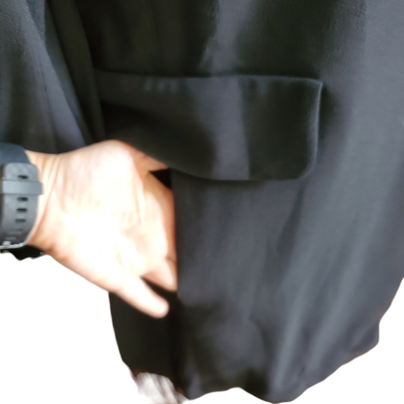 Annette Gortz Modern Hidden Butyon Belted Long Coat Jacket - Picture 5 of 8